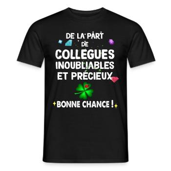 Bonne Chance Cadeau Bon Départ Pour Collègue - T-shirt homme - noir - Devant - AI Model Male 178 light (178cm)