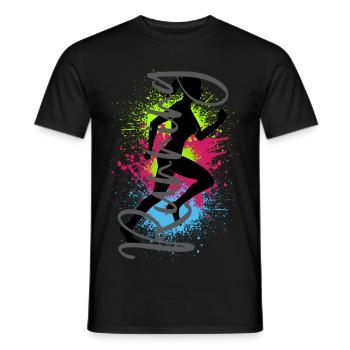 Running Sports Woman Jogger Runner Running Running - Men's T-Shirt - black - Front - AI Model Male 178 light (178cm)