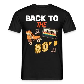 back to the 80's vintage - T-shirt homme - noir - Devant - AI Model Male 178 light (178cm)
