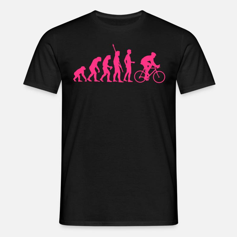evolution_radfahrer - Männer T-Shirt - Schwarz