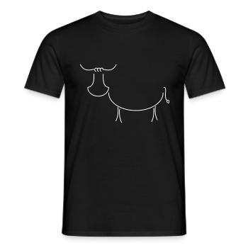 Kuh Landwirt Bauer Farm Bauernhof Tierliebhaber - Männer T-Shirt - Schwarz - Vorne - AI Model Male 178 light (178cm)