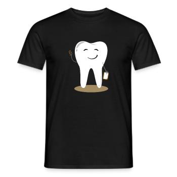 Accounting Teeth Dental Care Dentist Practice Tooth - Men's T-Shirt - black - Front - AI Model Male 178 light (178cm)