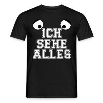 ICH SEHE ALLES LEHRER UNTERRICHT GESCHENK SCHULE - Männer T-Shirt - Schwarz - Vorne - AI Model Male 178 light (178cm)