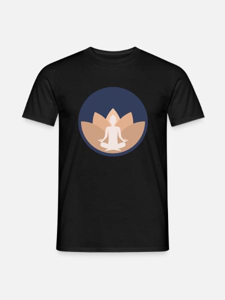 Yoga Yogilates Sportsmeditation Lotus - Mænd T-shirt - sort