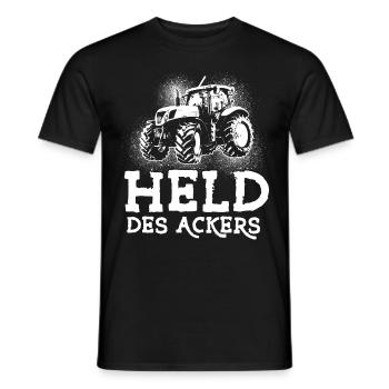 Hero of the field - Men's T-Shirt - black - Front - AI Model Male 178 light (178cm)