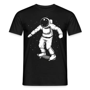 Skateboard | Astronaut skater - Men's T-Shirt - black - Front - AI Model Male 178 light (178cm)