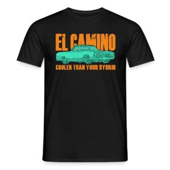 el camino cooler than hybrid - Men's T-Shirt - black - Front - AI Model Male 178 light (178cm)