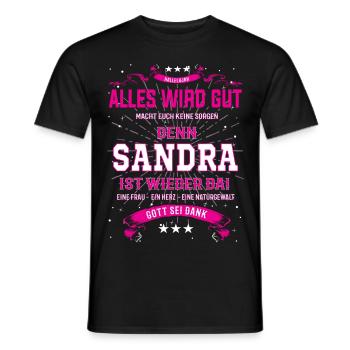 Sandra T-Shirt - Alles wird gut - Männer T-Shirt - Schwarz - Vorne - AI Model Male 178 light (178cm)