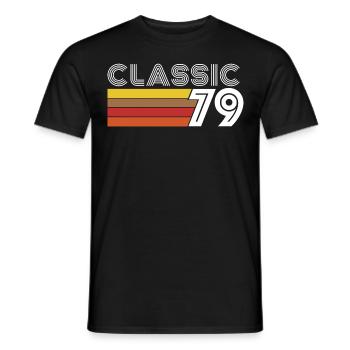 Classic 79 Anniversaire Vintage 1979 Homme Femme - T-shirt homme - noir - Devant - AI Model Male 178 light (178cm)
