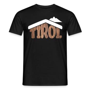 Tirol Österreich Almhütten Souvenir für Schifahrer - Männer T-Shirt - Schwarz - Vorne - AI Model Male 178 light (178cm)