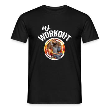 Mein Training ist der Amboss! - Männer T-Shirt - Schwarz - Vorne - AI Model Male 178 light (178cm)