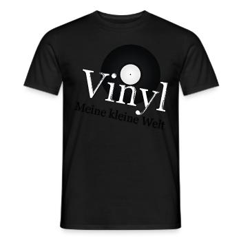 Vinyl record - my little world - Men's T-Shirt - black - Front - AI Model Male 178 light (178cm)