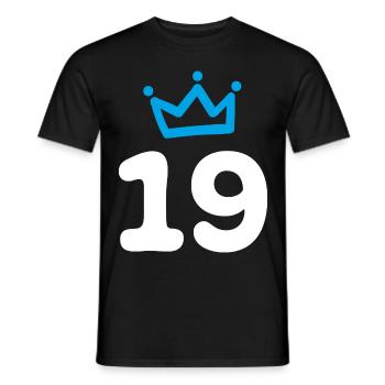 19th Birthday Congratulations - Men's T-Shirt - black - Front - AI Model Male 178 light (178cm)