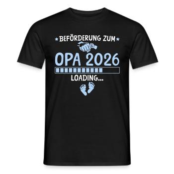 Schwangerschaftsverkündung Werdender Opa 2026 - Männer T-Shirt - Schwarz - Vorne - AI Model Male 178 light (178cm)
