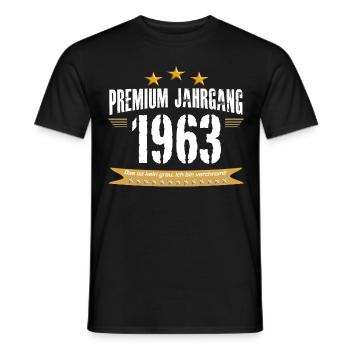 1963 verchromt - Männer T-Shirt - Schwarz - Vorne - AI Model Male 178 light (178cm)