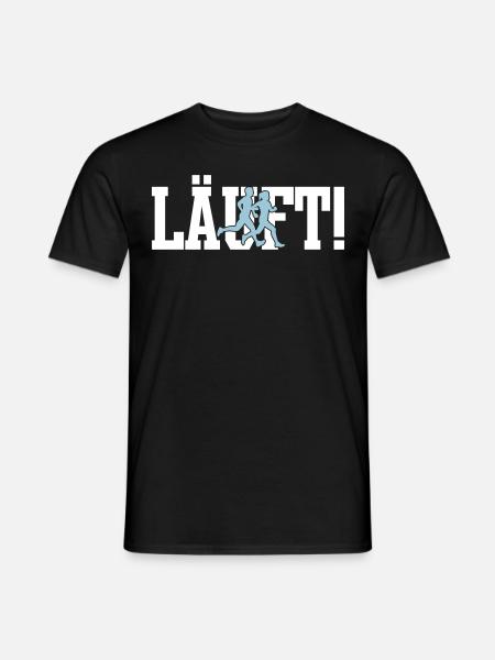 LÄUFT! - Männer T-Shirt - Schwarz