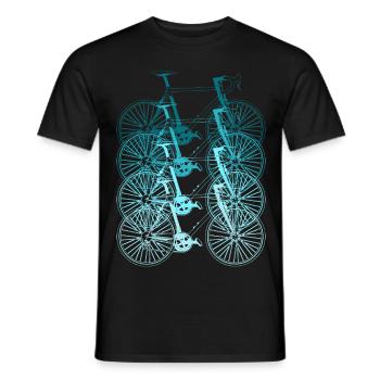 Vélo cycliste vélo vélo roue cadeau - T-shirt homme - noir - Devant - AI Model Male 178 light (178cm)