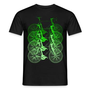 Vélo cycliste vélo vélo roue cadeau - T-shirt homme - noir - Devant - AI Model Male 178 light (178cm)