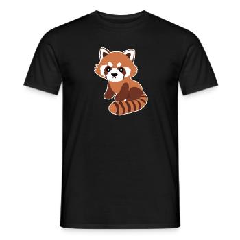 Roter Panda, Tier, Zeichnung, süß, Geschenkidee - T-shirt homme - noir - Devant - AI Model Male 178 light (178cm)