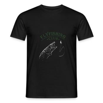Flyfishing Club fly fishing - Men's T-Shirt - black - Front - AI Model Male 178 light (178cm)