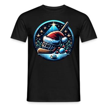 EishockeySpieler Winter - Männer T-Shirt - Schwarz - Vorne - AI Model Male 178 light (178cm)
