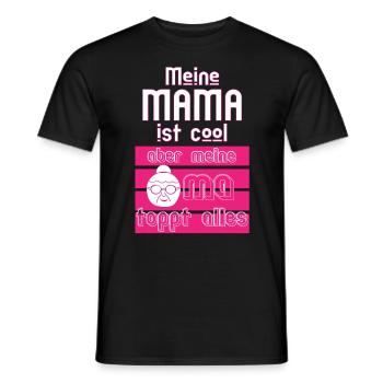 Coole Mama, Oma toppt alles - Männer T-Shirt - Schwarz - Vorne - AI Model Male 178 light (178cm)