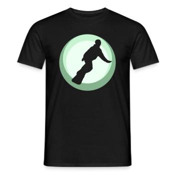 Snowboard Snowboard Sports d’hiver - T-shirt homme - noir - Devant - AI Model Male 178 light (178cm)