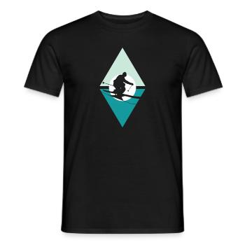 Ski Skifahrer Schifahren - Männer T-Shirt - Schwarz - Vorne - AI Model Male 178 light (178cm)