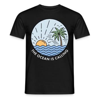 Der Ozean ruft - Männer T-Shirt - Schwarz - Vorne - AI Model Male 178 light (178cm)