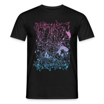 tattoo outlines - Men's T-Shirt - black - Front - AI Model Male 178 light (178cm)