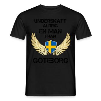 Gothenburg - Men's T-Shirt - black - Front - AI Model Male 178 light (178cm)