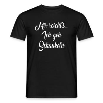 mir reichts ich geh schaukeln - Männer T-Shirt - Schwarz - Vorne - AI Model Male 178 light (178cm)