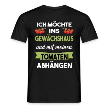 gewächshaus tomaten - Männer T-Shirt - Schwarz - Vorne - AI Model Male 178 light (178cm)