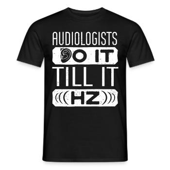 Pediatric Audiologist Audiology Funny Pun - Men's T-Shirt - black - Front - AI Model Male 178 light (178cm)