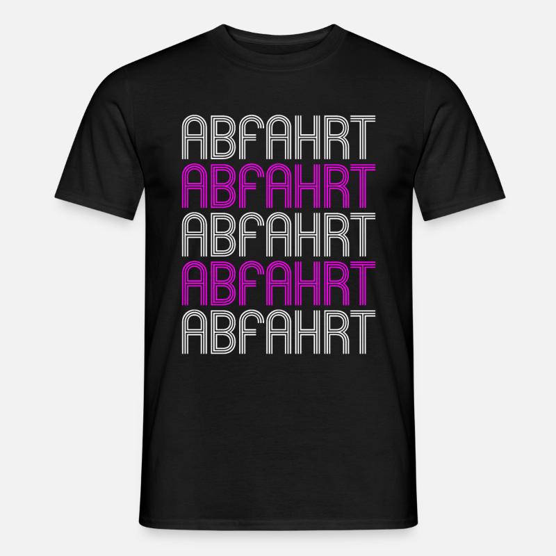 Abfahrt - Männer T-Shirt - Schwarz