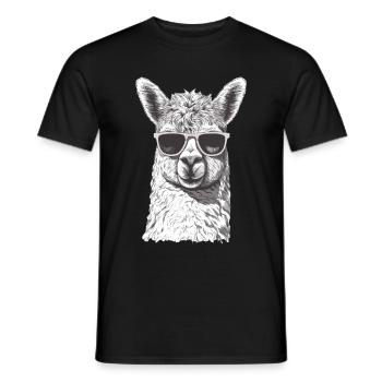 Alpaca Alpaka - Männer T-Shirt - Schwarz - Vorne - AI Model Male 178 light (178cm)