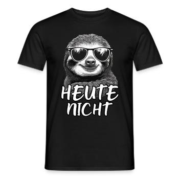 Faultier heute nicht - Männer T-Shirt - Schwarz - Vorne - AI Model Male 178 light (178cm)