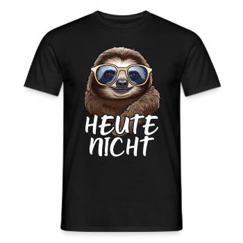 Faultier heute nicht - Männer T-Shirt - Schwarz - Vorne - AI Model Male 178 light (178cm)