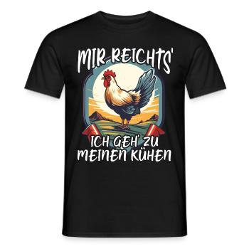 Mir reichts ich geh zu meinen Hühnern - Männer T-Shirt - Schwarz - Vorne - AI Model Male 178 light (178cm)