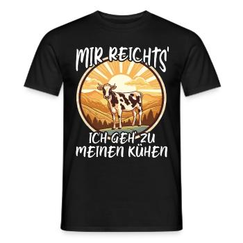 Mir reichts ich geh zu meinen Kühen - Männer T-Shirt - Schwarz - Vorne - AI Model Male 178 light (178cm)
