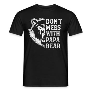 Papa Bear - Men's T-Shirt - black - Front - AI Model Male 178 light (178cm)