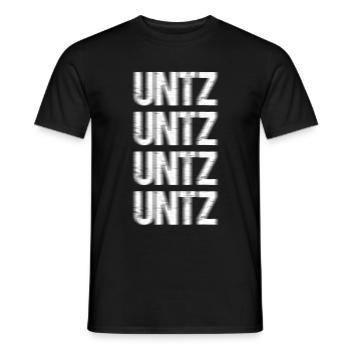 UNTZ Techno Musik - Männer T-Shirt - Schwarz - Vorne - AI Model Male 178 light (178cm)