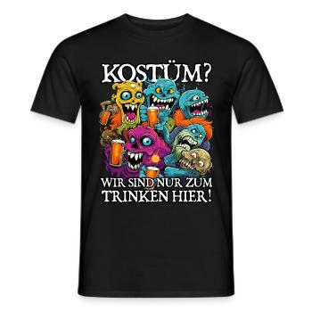 Halloween Kostüm - Männer T-Shirt - Schwarz - Vorne - AI Model Male 178 light (178cm)