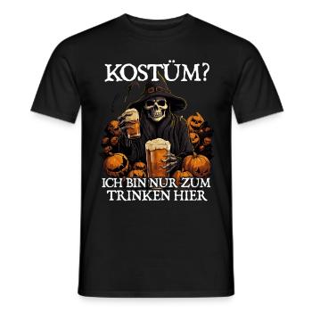 Déguisement de fête d’Halloween - T-shirt homme - noir - Devant - AI Model Male 178 light (178cm)