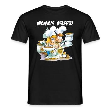 Mama's Helfer - Männer T-Shirt - Schwarz - Vorne - AI Model Male 178 light (178cm)