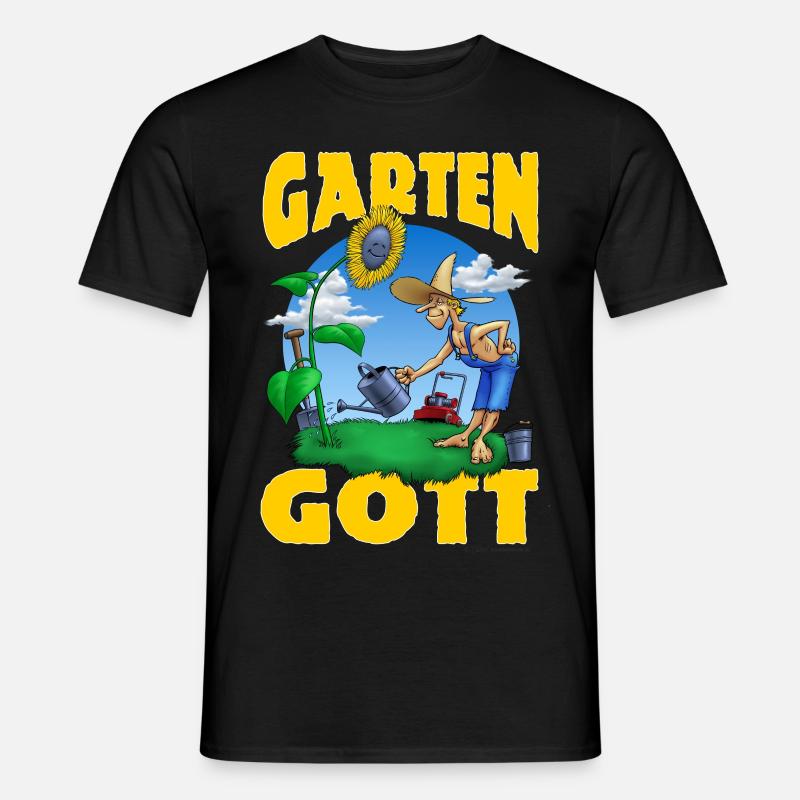 Garten Gott Sonnenblume no problem RAHMENLOS - Männer T-Shirt - Schwarz
