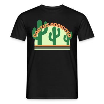 Cactus saying - Men's T-Shirt - black - Front - AI Model Male 178 light (178cm)