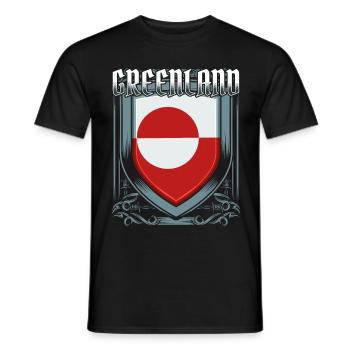 Greenland - Men's T-Shirt - black - Front - AI Model Male 178 light (178cm)