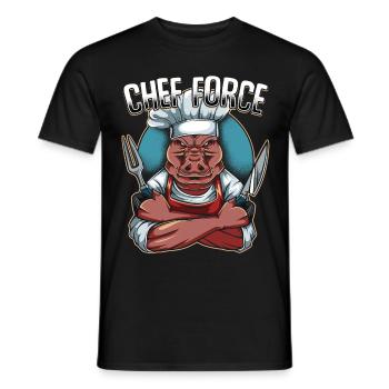 Chefkoch - Männer T-Shirt - Schwarz - Vorne - AI Model Male 178 light (178cm)