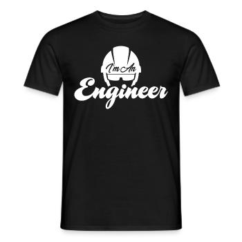 I am an engineer - Men's T-Shirt - black - Front - AI Model Male 178 light (178cm)